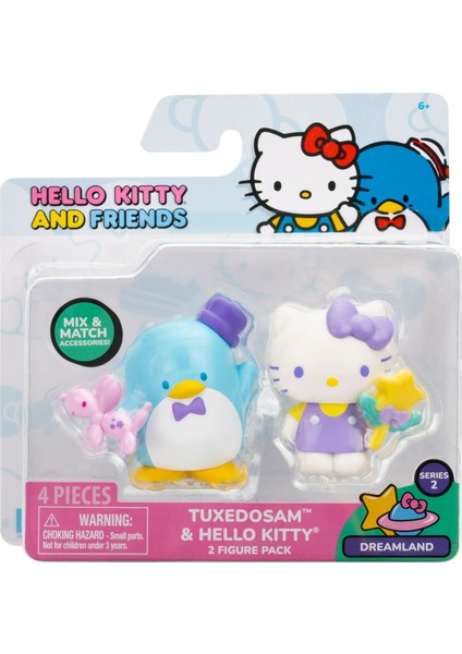Hello Kitty And Friends Dreamland Figür Seti – Hello Kitty & Tuxedosam 2’li Paket (Aksesuar Dahil)