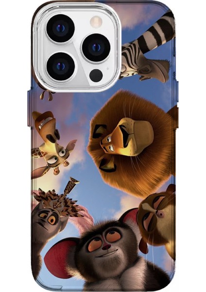 IPHONE 16 Pro Özel Madagaskar Tasarımlı Lüks Silikon Kılıf