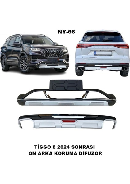Chery Tiggo 8 Ön ve Arka Tampon Koruma Difüzör Tiggo 8 Pro 2024 Sonrası Son Kasa Ön Arka Difüzör