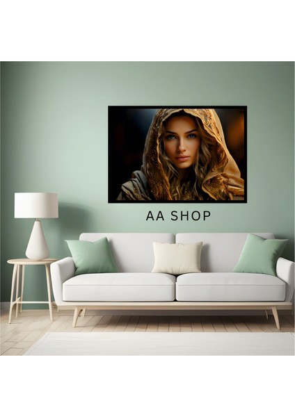 Kadın Büyük Boy Renkli Solmaz Kaliteli Baskı Çerçeve Görünümlü Mdf Tablo 70X50CM 55 fiyatları