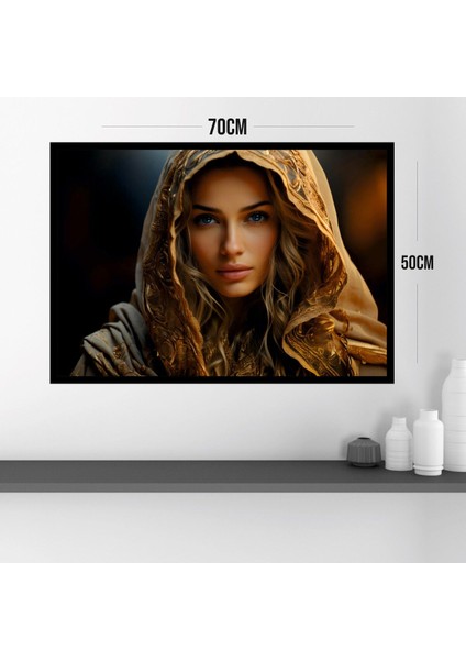 Kadın Büyük Boy Renkli Solmaz Kaliteli Baskı Çerçeve Görünümlü Mdf Tablo 70X50CM 55 modelleri