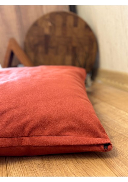 Mat Kadife Yer Minderi Puf Kırlent Kılıfı 70X70(SADECE Kılıf)