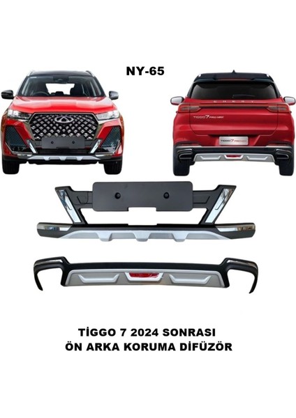 Chery Tiggo 7 Ön ve Arka Tampon Koruma Difüzör Tiggo 7 2024 Sonrası Son Kasa Ön Arka Difüzör