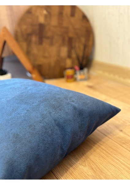 Mat Kadife Yer Minderi Puf Kırlent Kılıfı 70X70 Nubuk(Sadece Kılıf)