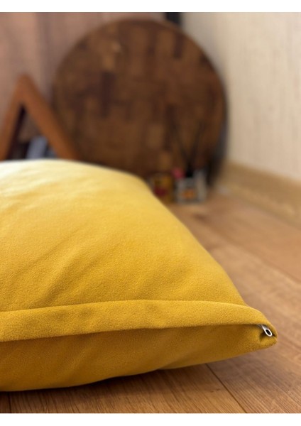 Mat Kadife Yer Minderi Puf Kırlent Kılıfı 60X100(SADECE Kılıf)