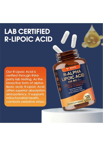 Healt R Alpha Lipoic Acid 600 mg With Nac – Ala Antioxidant Neuropathy - Nerve Health - Cell Energy – Anti-Aging Vegan 120 Kapsül indirimleri