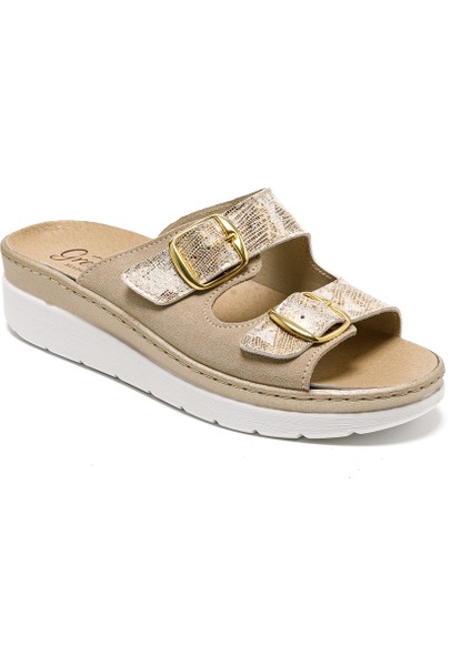 Kadın Sandalet 5619 Green Life Stretch Women's Footwear Gold/beige fiyatları