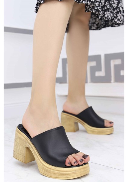 Sidor Kalın Topuklu Dolgu Terlik modelleri