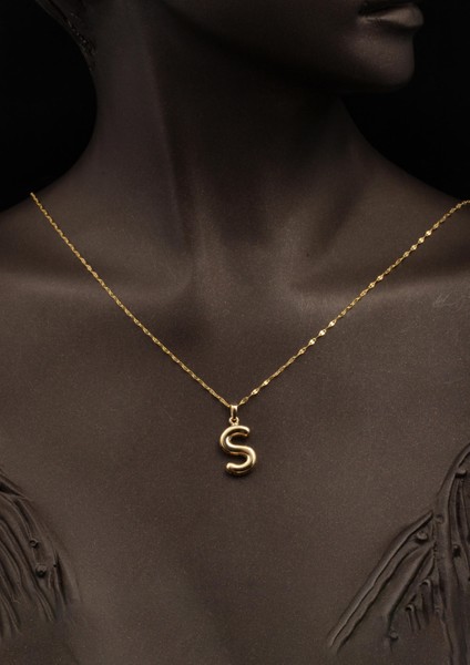 S Balon Harf 14 Ayar Altın Kolye fiyatları