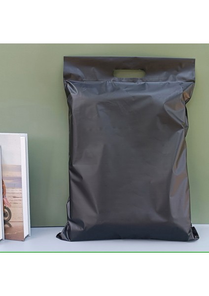 30X40+5+7CM El Geçmeli Lüx Mat Siyah Cepsiz Kargo Poşeti fiyatları