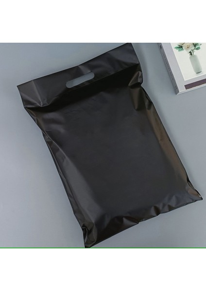30X40+5+7CM El Geçmeli Lüx Mat Siyah Cepsiz Kargo Poşeti indirimleri