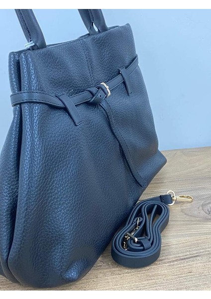 Y6376 Renk: Siyah Kuşaklı Kemer Orjinal Deri Kadın Çanta fiyatları