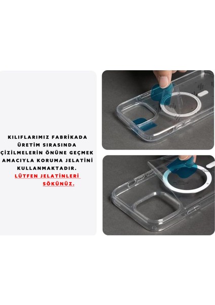 iPhone 11 Uyumlu Kenarları Renkli Şeffaf Magsafe Kılıf fırsatları