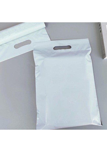 45X55+5+7CM El Geçmeli Lüx Mat Beyaz Cepsiz Kargo Poşeti fırsatları