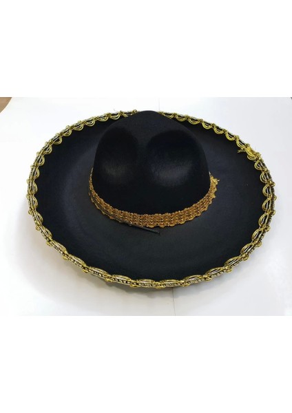 Bfs Altın Renk Şeritli Meksika Mariachi Latin Şapkası 55 cm Çocuk modelleri