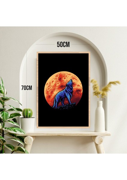 Kurt Hayvan Büyük Boy Renkli Solmaz Kaliteli Baskı Çerçeve Görünümlü Mdf Tablo 70X50CM 266 modelleri