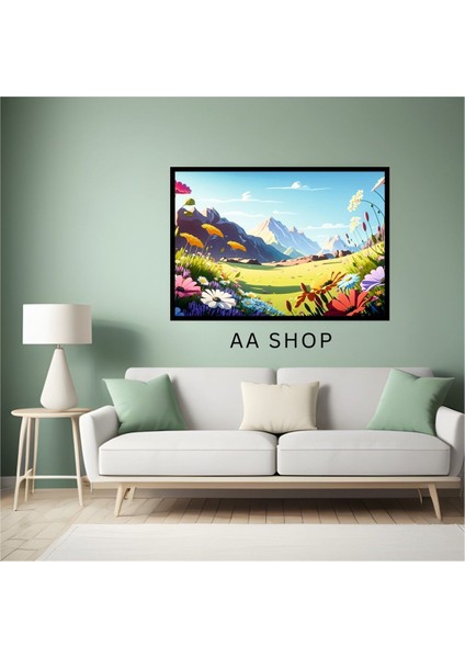 Doğa Büyük Boy Renkli Solmaz Kaliteli Baskı Çerçeve Görünümlü Mdf Tablo 70X50CM 69 fiyatları