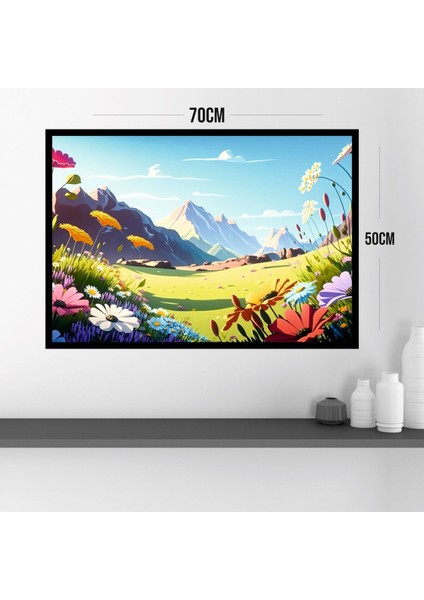 Doğa Büyük Boy Renkli Solmaz Kaliteli Baskı Çerçeve Görünümlü Mdf Tablo 70X50CM 69 modelleri