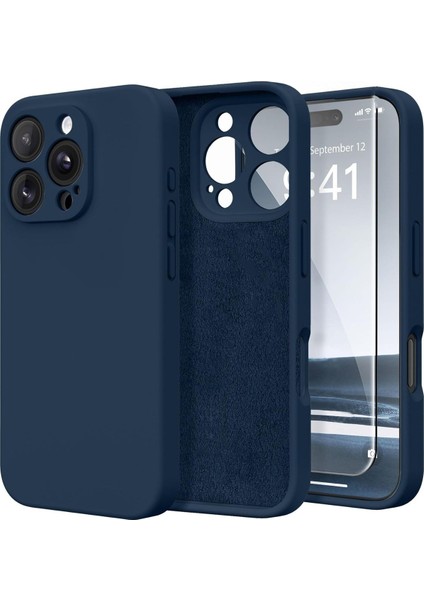 iPhone 16 Pro Max Uyumlu Içi Kadifeli Kamera Korumalı Lansman Kılıf