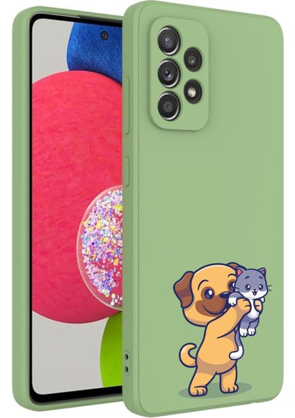 Samsung Galaxy A53 Uyumlu Premium Kaliteli Baskı Içi Kadifeli Lansman Kılıf