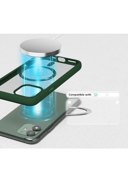 iPhone 11 Uyumlu Kenarları Renkli Şeffaf Magsafe Kılıf fiyatları