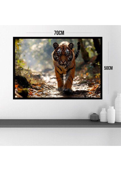 Kaplan Doğa Büyük Boy Renkli Solmaz Kaliteli Baskı Çerçeve Görünümlü Mdf Tablo 70X50CM 38 modelleri