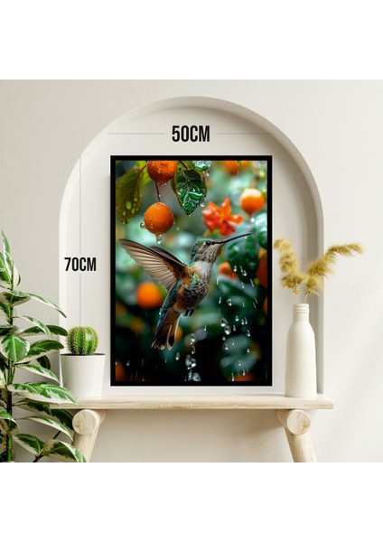Kuş Doğa Büyük Boy Renkli Solmaz Kaliteli Baskı Çerçeve Görünümlü Mdf Tablo 70X50CM 32 modelleri