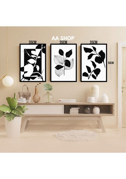 3 Parça Çiçek Yaprak Renkli Solmaz Kaliteli Baskı Çerçeve Görünümlü Mdf Tablo Set 43 modelleri