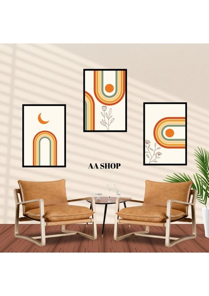 3 Parça Renkli Solmaz Kaliteli Baskı Çerçeve Görünümlü Mdf Tablo Set 39 fiyatları