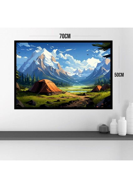 Doğa Büyük Boy Renkli Solmaz Kaliteli Baskı Çerçeve Görünümlü Mdf Tablo 70X50CM 109 modelleri