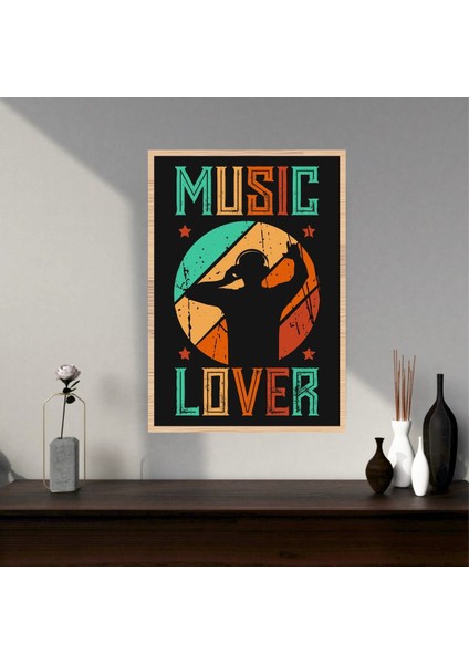 Müzik Büyük Boy Renkli Solmaz Kaliteli Baskı Çerçeve Görünümlü Mdf Tablo 70X50CM 252