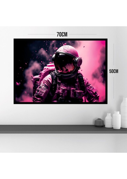 Uzay Astronot Büyük Boy Renkli Solmaz Kaliteli Baskı Çerçeve Görünümlü Mdf Tablo 70X50CM 134 modelleri