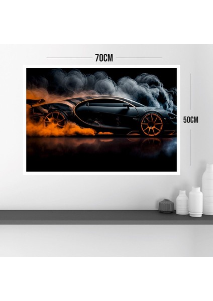 Araba Büyük Boy Renkli Solmaz Kaliteli Baskı Çerçeve Görünümlü Mdf Tablo 70X50CM 153 modelleri