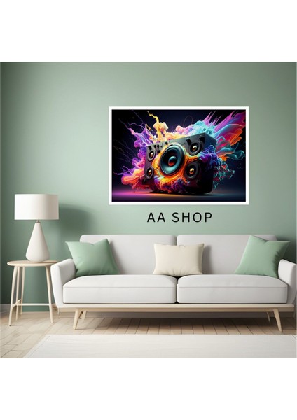 Müzik Büyük Boy Renkli Solmaz Kaliteli Baskı Çerçeve Görünümlü Mdf Tablo 70X50CM 169 fiyatları