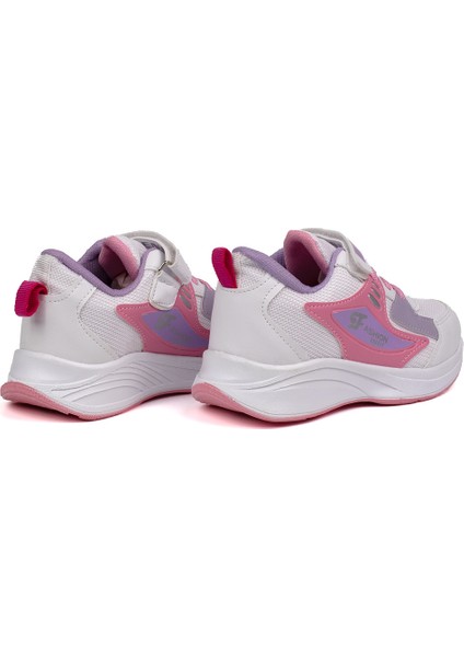 Kız Çocuk Beyaz Pembe Cırtlı Bağcıklı Sneaker Günlük Rahat Spor Ayakkabı fiyatları
