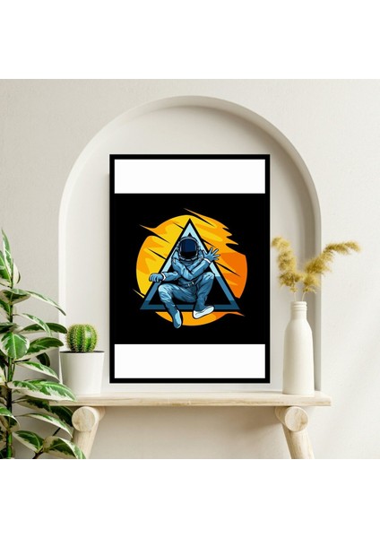 Astronot Uzay Büyük Boy Renkli Solmaz Kaliteli Baskı Çerçeve Görünümlü Mdf Tablo 70X50CM 190 fiyatları