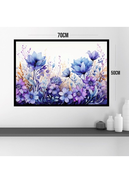 Çiçek Doğa Büyük Boy Renkli Solmaz Kaliteli Baskı Çerçeve Görünümlü Mdf Tablo 70X50CM 26 modelleri