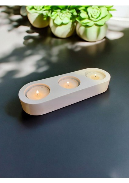 Dekoratif 3 Bölmeli Tealight Mumluk modelleri