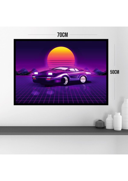 Araba Uzay Büyük Boy Renkli Solmaz Kaliteli Baskı Çerçeve Görünümlü Mdf Tablo 70X50CM 270 modelleri