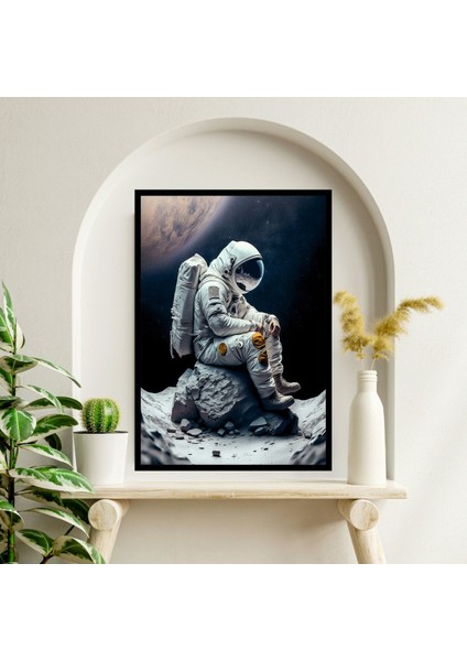 Uzay Astronot Büyük Boy Renkli Solmaz Kaliteli Baskı Çerçeve Görünümlü Mdf Tablo 70X50CM 166 fiyatları