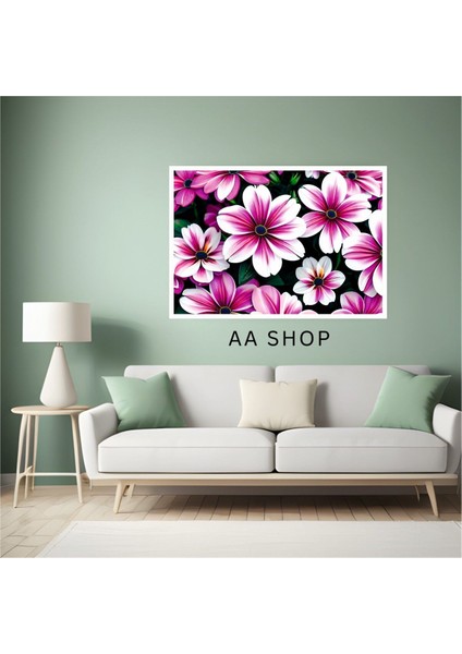 Çiçek Büyük Boy Renkli Solmaz Kaliteli Baskı Çerçeve Görünümlü Mdf Tablo 70X50CM 144 fiyatları