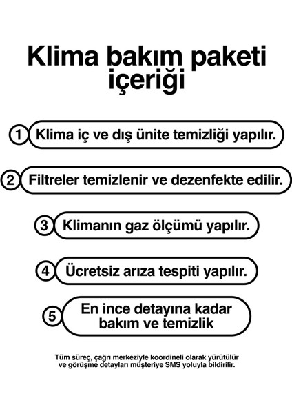 Klima Bakım Paketi (2 Yıl)