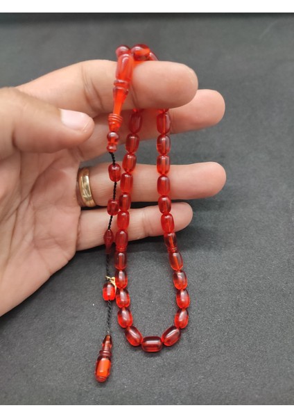 Başka Yerde Yok!!! Furkan Gül Usta Eseri Halkalı Imame El Boy Yemen Zar Kehribar Sertifikalı 8329 fiyatları