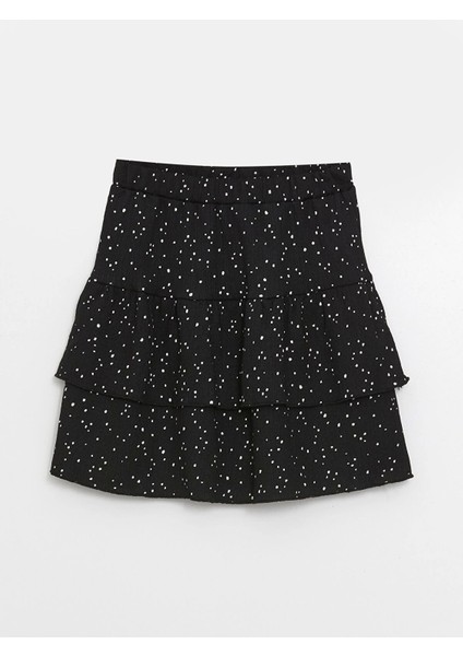Lcw Kids Siyah Beli Lastikli Kız Çocuk Etek