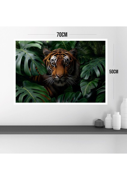 Kaplan Doğa Büyük Boy Renkli Solmaz Kaliteli Baskı Çerçeve Görünümlü Mdf Tablo 70X50CM 58 modelleri