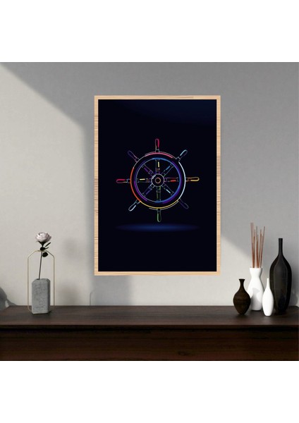 Deniz Dümen Büyük Boy Renkli Solmaz Kaliteli Baskı Çerçeve Görünümlü Mdf Tablo 70X50CM 264