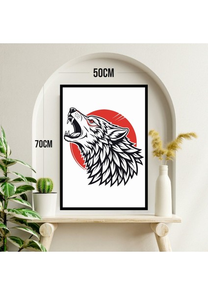 Kurt Hayvan Büyük Boy Renkli Solmaz Kaliteli Baskı Çerçeve Görünümlü Mdf Tablo 70X50CM 118 modelleri