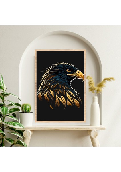 Kartal Hayvan Büyük Boy Renkli Solmaz Kaliteli Baskı Çerçeve Görünümlü Mdf Tablo 70X50CM 231 fiyatları