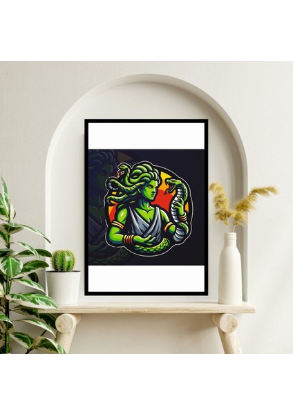 Medusa Büyük Boy Renkli Solmaz Kaliteli Baskı Çerçeve Görünümlü Mdf Tablo 70X50CM 247 fiyatları