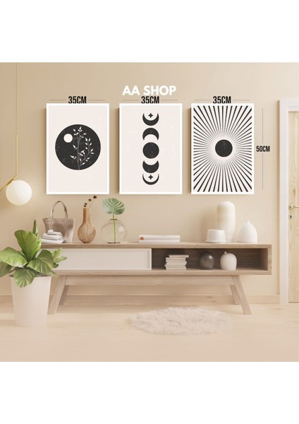 3 Parça Geometrik Çiçek Renkli Solmaz Kaliteli Baskı Çerçeve Görünümlü Mdf Tablo Set 88 modelleri